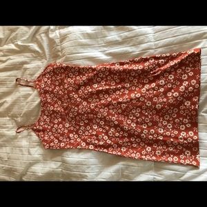 Forever 21 Orange and floral body con dress size M